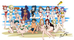 00s 10s 1990s_(style) 2boys 6+girls alternate_color anabel_(pokemon) androgynous angie_(pokemon) arm_up armpits arms_up ash_ketchum ass bare_legs bare_shoulders barefoot beach bianca_(pokemon) bianca_(pokemon_heroes) bikini black_bikini black_hair blonde_hair blue_bikini blue_eyes blue_hair blush bonnie_(pokemon) bow breasts brown_bikini brown_eyes brown_hair casey_(pokemon) child choker cleavage collarbone crossdressing cynthia_(pokemon) dark_skin dawn_(pokemon) feet fingernails flat_chest gen_3_pokemon green_bikini green_eyes green_hair hair_bow hair_ornament hair_over_one_eye hairclip harem highres hip_focus iris_(pokemon) kneeling knees latias legendary_pokemon legs long_hair lyra_(pokemon) may_(pokemon) md5_mismatch melody_(pokemon) midriff miette_(pokemon) misty_(pokemon) multiple_boys multiple_girls nail_(hardware) navel nintendo no_headwear ocean one-piece_swimsuit orange_hair personification pink_bikini pokemon pokemon_(anime) pokemon_(classic_anime) pokemon_bw pokemon_bw2 pokemon_dppt pokemon_frlg pokemon_gsc pokemon_heroes:_latios_&amp;_latias pokemon_hgss pokemon_rgby pokemon_rse pokemon_xy purple_hair red_bikini red_eyes red_hair retro_artstyle reverse_trap sand serena_(pokemon) short_hair shorts side-tie_bikini_bottom side_ponytail sitting slingshot_swimsuit small_breasts smile swimsuit tooi_(pokemon) tooi_rondot white_bikini wide_hips zaizaiwangwang zoey_(pokemon)