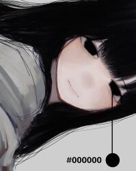 1girl black_eyes black_hair kore_inu looking_at_viewer tagme
