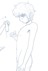 1boy blush guro knife original severed_penis