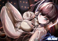 1girl absurdres breasts copyright_name eve_(stellar_blade) highres large_breasts long_hair stellar_blade