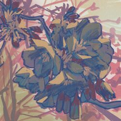 Rule 34 | cyberseaurchin, flower, highres, limited palette, no humans, original, plant, plant focus, sketch