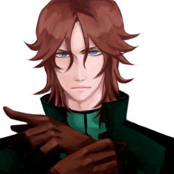 00s blue_eyes brown_hair gloves gundam gundam_00 konno_karin lockon_stratos lowres lyle_dylandy male_focus mitaka short_hair solo
