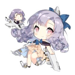 2girls :&gt; aircraft airplane airplane_hair_ornament airplane_wing airstrike_fairy_(girls&#039;_frontline) bare_shoulders black_dress black_shoes blue_ribbon blush blush_stickers bomber brown_dress chibi closed_mouth curly_hair dress fairy_(girls&#039;_frontline) full_body girls&#039;_frontline hair_ribbon jet_engine long_hair military_vehicle multiple_girls neck_ribbon off-shoulder_dress off_shoulder official_art ribbon saru shoes simple_background smile third-party_source transparent_background winged_footwear |_|