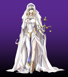 1girl absurdres blonde_hair breasts facing_viewer female_focus full_body goblin_slayer! highres large_breasts long_hair official_art solo standing sword_maiden sword_maiden_(goblin_slayer) tsurugi_no_otome