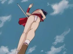 1boy 1girl acrobatics animated ass ass_focus ass_shake bare_legs blonde_hair blue_eyes breasts cameltoe cleavage crown destruction female_focus fighting fire flexible fundoshi galan_(honoo_no_labyrinth) high_ponytail highleg highleg_panties holding holding_sword holding_weapon honoo_no_labyrinth japanese_clothes jumping katana legs_apart lipstick looking_at_another looking_at_viewer makeup medium_breasts nastassja_nijinsky panties ponytail purple_hair running shiny_clothes shiny_skin sky spinning_bird_kick swimsuit sword thong underwear video violence weapon what white_panties yellow_eyes