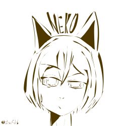 1girl animal_ears cat_ears cat_girl highres lracfilib non-web_source original raised_eyebrows