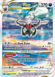 artist_name card_(medium) character_name closed_eyes cloud cloudy_sky company_name copyright_name copyright_notice darkrai english_text floating full_body full_moon gen_4_pokemon kobayashi_pani legendary_pokemon moon mythical_pokemon nintendo official_art pokemon pokemon_(creature) pokemon_card pokemon_focus pokemon_tcg sky solo third-party_source trading_card water