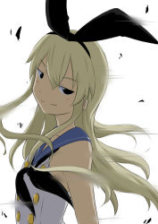 10s 1girl blonde_hair female_focus hair_between_eyes kantai_collection long_hair oku_no_shi personification shimakaze_(kancolle) solo