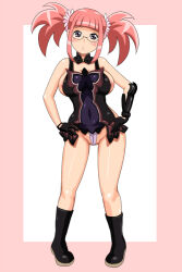 Rule 34 | cattleya (queen&#039;s blade), cattleya (queen&#039;s blade) (cosplay), cosplay, dinosaur king, glasses, long hair, pink hair, purple eyes, queen&#039;s blade, quinst, tatsuno malm, twintails