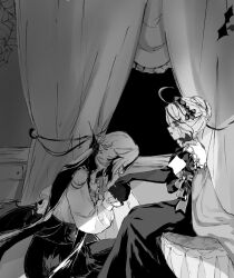 arlecchino_(genshin_impact) couple fantasy furina_(genshin_impact) genshin_impact highres ruruchiin yuri
