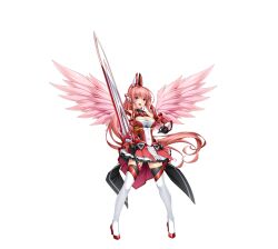 Rule 34 | 1girl, angel wings, bare shoulders, black gloves, boots, breasts, cleavage, cleavage cutout, clothing cutout, covered navel, dress, exs-tia chevalier (exs-tia r), feathered wings, full body, game cg, gloves, headgear, high heel boots, high heels, highres, holding, holding sword, holding weapon, inoino, kouyoku senki exs-tia, large breasts, large variant set, layered skirt, long hair, looking at viewer, non-web source, official art, open mouth, pink hair, pink wings, ponytail, purple eyes, red hair, red trim, rieszverne suzette paladill, skirt, solo, standing, surprised, sword, tachi-e, thigh boots, thighhighs, transparent background, variant set, very long hair, weapon, white thighhighs, wings, zettai ryouiki