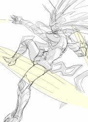 1girl armor armored_boots armored_gloves armored_leotard attack boots butterfly_wings digimon digimon_(creature) female_focus fur_collar gloves helmet high_heels highres hudiemon insect_wings leotard long_hair open_mouth ph6xeivbgpimggg shoulder_armor skirt solo solo_focus tinted_eyewear wings