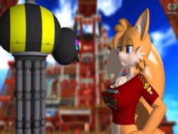 1girl 3d animal_ears animated animated_gif bouncing_breasts breast_expansion breasts fox_ears fox_tail gender_request genderswap lowres robot tagme tail tails_(sonic) wolvalix