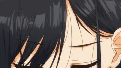 1girl 2024 animated black_hair cum emotionless_female emotionless_sex expressionless fellatio gomu_o_tsukete_to_iimashita_yo_ne… oral penis tanezawa_nanami_(rouka) torudaya_(animation_studio)