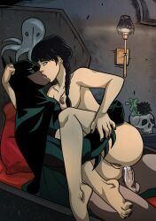 anal ass batman batman_(series) bruce_wayne carrying carrying_person clothed_male_nude_female dc_comics elmrtev jenna_ortega kiss no_pants nude sex wednesday_addams