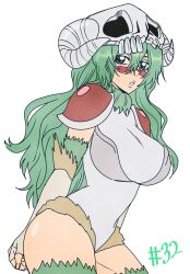 Rule 34 | 1girl, absurdres, bleach, bleach: sennen kessen-hen, breasts, green eyes, green hair, highres, large breasts, long hair, n (nauki 11), nelliel tu odelschwanck, solo, thighhighs