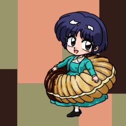 Rule 34 | chibi, food, ranma 1/2, school uniform, smile, tendou akane, wanta (futoshi)