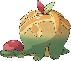 animal_focus appletun artist_request closed_mouth covered_eyes full_body gen_8_pokemon nintendo no_humans nostrils official_art pokemon pokemon_(creature) pokemon_focus pokemon_swsh solo third-party_source transparent_background