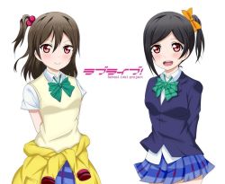 black_hair brown_hair love_live! love_live!_school_idol_project red_eyes tagme yazawa_cocoa yazawa_cocoro