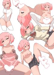 1boy 1girl alternate_hairstyle bent_over black_skirt blush bow breasts censored closed_mouth cum cum_in_pussy fellatio grabbing_another&#039;s_breast groping half-closed_eyes heart heart_censor hetero implied_sex irrumatio itagaki_super_dx juliet_sleeves kaname_madoka legs long_sleeves looking_back lying mahou_shoujo_madoka_magica mitakihara_school_uniform navel nightgown nipple_stimulation nipples no_bra no_shoes nude open_mouth oral panties penis pink_eyes pink_hair pink_nightgown plaid_clothes plaid_skirt ponytail puffy_sleeves red_bow reverse_cowgirl_position school_uniform sex sex_from_behind shirt short_hair simple_background skirt small_breasts smile spread_legs straddling testicles thighhighs thighs twintails underwear unworn_panties white_background white_panties white_shirt white_thighhighs