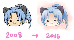 Rule 34 | 1boy, 2008, 2016, :3, animal ears, arch bishop (ragnarok online), artist progress, blue hair, cat ears, closed mouth, commentary request, curtained hair, head only, high ponytail, long hair, male focus, parted bangs, ponytail, ragnarok online, sasamuke pika, solid circle eyes, white background