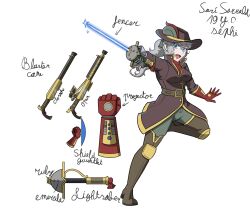 aristocratic_clothes energy_sword fencer gun jedi lady_sarrald lightsaber littlemisscalculated noblewoman original rapier rifle sari_sarrald shield silver_queen_(star_wars) star_wars sword weapon