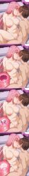 1boy 1girl absurdres ass bar_censor bed bedroom blue_eyes blush bokutachi_wa_benkyou_ga_dekinai breasts brown_hair cabinet censored cleft_of_venus commentary_request commission completely_nude cross-section cum cum_in_pussy ejaculation faceless faceless_male french_kiss hetero highres incredibly_absurdres indoors internal_cumshot kirisu_mafuyu kiss lamp large_breasts long_image menyoujan nipples nude on_bed penis pillow pink_hair pixiv_commission pussy sequential sex short_hair signature sitting straddling tall_image tongue tongue_out upright_straddle vaginal yuiga_nariyuki