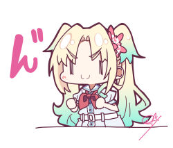 Rule 34 | 1girl, absurdres, blonde hair, blue dress, blue hair, c:, closed mouth, dress, flower, gradient hair, hair flower, hair ornament, hasu no sora school uniform, highres, link! like! love live!, long hair, looking at viewer, love live!, multicolored hair, oofushi ao, osawa rurino, pink flower, puffy short sleeves, puffy sleeves, sailor collar, sailor dress, school uniform, short sleeves, signature, simple background, smile, solo, split mouth, summer uniform, v-shaped eyebrows, virtual youtuber, white background, white sailor collar, | |