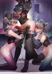 1futa 3girls absurdres anilingus arianna_the_labrynth_servant arianne_the_labrynth_servant armor ass bottomless breastplate breasts censored commission cum cum_in_mouth demon_girl demon_horns demon_wings duel_monster ejaculation erection fellatio fff_threesome futa_with_female futanari gauntlets gloves greaves green_tail green_wings group_sex hand_on_another&#039;s_thigh helmet highres horn_grab horns knight knight_(yu-gi-oh!) large_penis licking licking_penis lovely_labrynth_of_the_silver_castle medium_breasts metal mosaic_censoring multiple_girls no_panties no_testicles o_o open_mouth oral oral_sandwich pauldrons penis pink_tail pink_wings pixiv_commission ro_g_(oowack) royal_treatment saliva shoulder_armor small_breasts surprised threesome tongue white_horns wide-eyed wings yu-gi-oh!