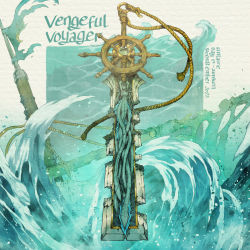 1girl artist_name commentary dated english_commentary english_text fantasy helm helmet highres no_humans original rope simple_background sinlaire sword tentacles water weapon weapon_focus wheel white_background
