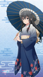1girl absurdres black_hair blue_eyes highres long_hair looking_at_viewer official_art smile solo yahari_ore_no_seishun_lovecome_wa_machigatteiru. yukinoshita_yukino