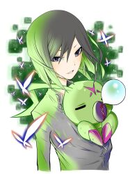 Rule 34 | bug, butterfly, digimon, digimon (creature), highres, ichijouji ken, insect, naoki akamine, short hair, smile, wormmon