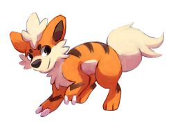 Rule 34 | animal focus, black eyes, claws, closed mouth, commentary, dog, full body, gen 1 pokemon, growlithe, ieaka, nintendo, no humans, pokemon, pokemon (creature), simple background, solo, transparent background