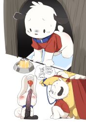 3boys animal_collar animal_ears animal_sexualization belt_collar blue_collar bottomless cinnamoroll collar commentary_request dildo dog_boy dog_ears dog_tail doghouse food furry furry_male fuwa_fuwa_cinnamoroll horse_dildo lube manmosu_marimo multiple_boys multiple_views paid_reward_available pee_pad pochacco pompompurin prehensile_ears pudding red_shirt sanrio sex_toy shirt shota simple_background tail white_background