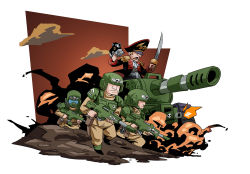 army astra_militarum cannon commissar gun hat helmet imperium_of_man military military_uniform military_vehicle motor_vehicle multiple_boys rmulderz soldier sword tank war warhammer_40k weapon
