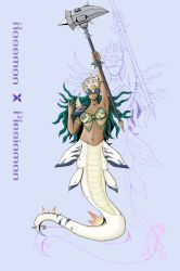 1girl digimon fusion hammer highres hook plesiomon rosemon solo tail