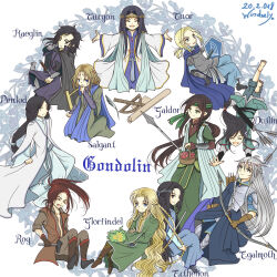 Rule 34 | 6+boys, armor, arrow (projectile), artist name, barefoot, basket, black hair, blonde hair, blue eyes, boots, bow, bow (weapon), braid, brown hair, cape, character name, closed eyes, closed mouth, collar, crossed arms, dated, duilin, ecthelion, egalmoth, elf, food, fruit, full body, galdor, glorfindel, green eyes, grey hair, hammer, harp, holding, holding bow (weapon), holding hammer, holding weapon, instrument, king, long hair, looking at another, looking at viewer, maeglin, male focus, mole (animal), mouse (animal), multiple boys, open mouth, parted bangs, penlod, pointy ears, polearm, ponytail, quiver, red hair, robe, rog, salgant, sitting, spear, sword, the silmarillion, tolkien&#039;s legendarium, tuor, turgon, weapon, windrelyn