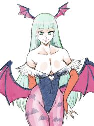 akairiot bad_tag breasts darkstalkers female female_focus looking_at_viewer medium_breasts morrigan_aensland solo