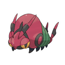 animal_focus artist_request bug full_body gen_5_pokemon nintendo no_humans official_art pokemon pokemon_(creature) pokemon_bw pokemon_focus simple_background solo third-party_source venipede white_background yellow_eyes