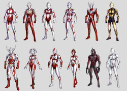 2girls 6+boys absurdres alien black_bodysuit bodysuit color_timer dai-kaijuu_battle_ultra_ginga_densetsu_the_movie darkness_heels darkness_heels_lili full_body garoshirou glowing glowing_eyes highres kaette_kita_ultraman looking_at_viewer multiple_boys multiple_girls red_bodysuit shin_ultraman silver_bodysuit standing tokusatsu father_of_ultra ultra_galaxy_(series) mother_of_ultra ultra_series ultraman ultraman:_another_gene ultraman_(1st_series) ultraman_80 ultraman_80_(series) ultraman_ace ultraman_ace_(series) ultraman_belial ultraman_geed_(series) ultraman_jack ultraman_mebius_(series) ultraman_tarou ultraman_tarou_(series) ultraman_zero_the_movie_choukessen!_belial_ginga_teikoku ultraseven ultraseven_(series) yellow_eyes yullian zoffy_(shin) zoffy_(ultra_series)