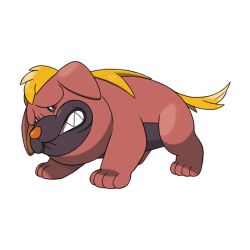 Rule 34 | animal focus, artist request, bright pupils, dog, full body, maschiff, nintendo, no humans, official art, pokemon, pokemon (creature), pokemon focus, pokemon sv, sharp teeth, solo, teeth, third-party source, transparent background, white pupils