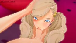 3d animated breasts fellatio koikatsu_(medium) nude oral persona persona_5 saimatsukk tagme takamaki_anne video
