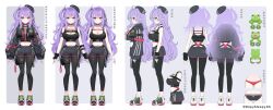 absurdres ahoge ayamy beret black_choker black_hat black_jacket black_leggings black_shoes black_shorts black_tank_top blue_pupils breasts chest_strap choker choppy_bangs cleavage diaper eepy_sleepy_(sleepy_2.0) elf fangs frog hair_ornament hat highres hood hooded_jacket jacket large_breasts leggings long_hair moon_(ornament) official_art pacifier panties phase_connect pointy_ears pouch pout purple_eyes purple_hair shoes shorts side_ponytail sidelocks sleepy_project sleeves_past_wrists smile sneakers star_(symbol) star_hair_ornament stuffed_toy tank_top thigh_pouch thigh_strap underwear wavy_hair