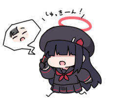 Rule 34 | 2girls, beret, black gloves, black hair, black hat, black sailor collar, black serafuku, black shirt, black skirt, blue archive, cellphone, chibi, closed eyes, faceless, faceless female, gloves, hair over eyes, halo, hat, holding, holding phone, ichika (blue archive), justice task force member (blue archive), long hair, long sleeves, lowres, multiple girls, neckerchief, nyaru (nyaru 4126), open mouth, phone, puffy long sleeves, puffy sleeves, red neckerchief, running, sailor collar, school uniform, serafuku, shirt, simple background, skirt, solo focus, spoken character, translation request, very long hair, white background