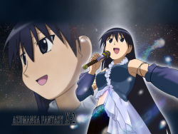 1girl alternate_costume azufan azumanga_daiou cosplay crossover fantasy final_fantasy final_fantasy_x final_fantasy_x-2 lenne_(cosplay) lenne_(ff10) multiple_views niinii parody sakaki_(azumanga_daioh) space trait_connection yuna yuna_(cosplay) yuna_(ff10) yuna_(ff10)_(cosplay) zoom_layer