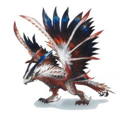 beak capcom claws creature dragon fanart_digital fantasy feathers flying_wyvern full_body monster monster_hunter_(series) scales source standing toridcless white_background wing_collar wyvern