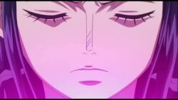 1girl angry animated audible_speech black_hair clone closed_eyes crossed_arms english_audio extra_arms frown giant giantess hana_hana_no_mi jacket leather leather_jacket long_hair nico_robin nico_robin_(egghead) one_piece orange_thighhighs sound tagme thighhighs toei_animation video