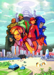 5girls 6+boys advance_wars advance_wars:_dual_strike aircraft airplane bald baseball_cap beach beard belt black_eyes blonde_hair blue_eyes blue_hair blunt_bangs brown_hair building caterpillar_tracks city cloud colin_(advance_wars) crossed_arms day everyone explosion facial_hair fingerless_gloves fire flat_chest garrison_cap gloves grass grey_hair hat hawke_(advance_wars) headphones high_ponytail highres hirata_ryou jake_(advance_wars) javier_(advance_wars) jet jugger_(advance_wars) kindle_(advance_wars) koal_(advance_wars) kouzou lash_(advance_wars) long_hair max_(advance_wars) midriff military military_uniform military_vehicle motor_vehicle multiple_boys multiple_girls muscular mustache navel nintendo official_art open_mouth outdoors peaked_cap ponytail profile rachel_(advance_wars) sasha_(advance_wars) ship short_hair sky star_(symbol) sunglasses suspenders tank tank_top tree vehicle von_bolt_(advance_wars) water watercraft