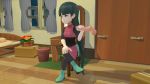 1boy 1girl 3d animated back bed black_bodysuit black_dress black_hair blunt_bangs bodysuit bodysuit_under_clothes bored box breasts creatures_(company) crossed_legs disembodied_penis door dress dresser erection game_freak green_dress green_footwear gym_leader hand_on_lap handjob hetero high_heels highres indoors jewelry long_hair long_sleeves looking_away looping_animation miniskirt mirror nintendo parted_bangs penis plant pokemon pokemon_lgpe pot red_dress red_eyes red_skirt reflection ring rubbing sabrina_(pokemon) shadow side_slit sitting skin_tight skirt small_breasts solo_focus source_filmmaker_(medium) staring stool straight_hair testicles thelewdhero uncensored very_long_hair video wooden_stool