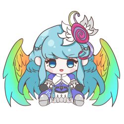 Rule 34 | 1girl, absurdres, angel, angel wings, armor, armored dress, ayasumi (ayaslayer416), blue dress, commission, commissioner upload, dress, duel monster, full body, gauntlets, hair ornament, highres, long hair, looking at viewer, non-web source, number 76 harmonizer gradielle, sitting, smile, solo, straight-on, transparent background, very long hair, wings, yu-gi-oh!